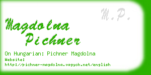 magdolna pichner business card